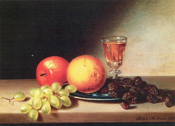 Peale, Sarah Miriam Fruit and Wine oil painting picture